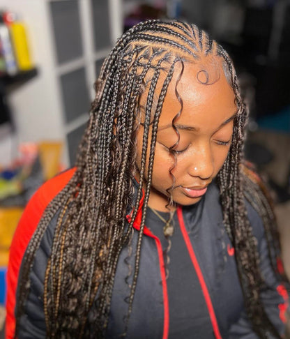 FULANI BOHO/ LEMONADE BOHO BRAIDS (Avec mèches)