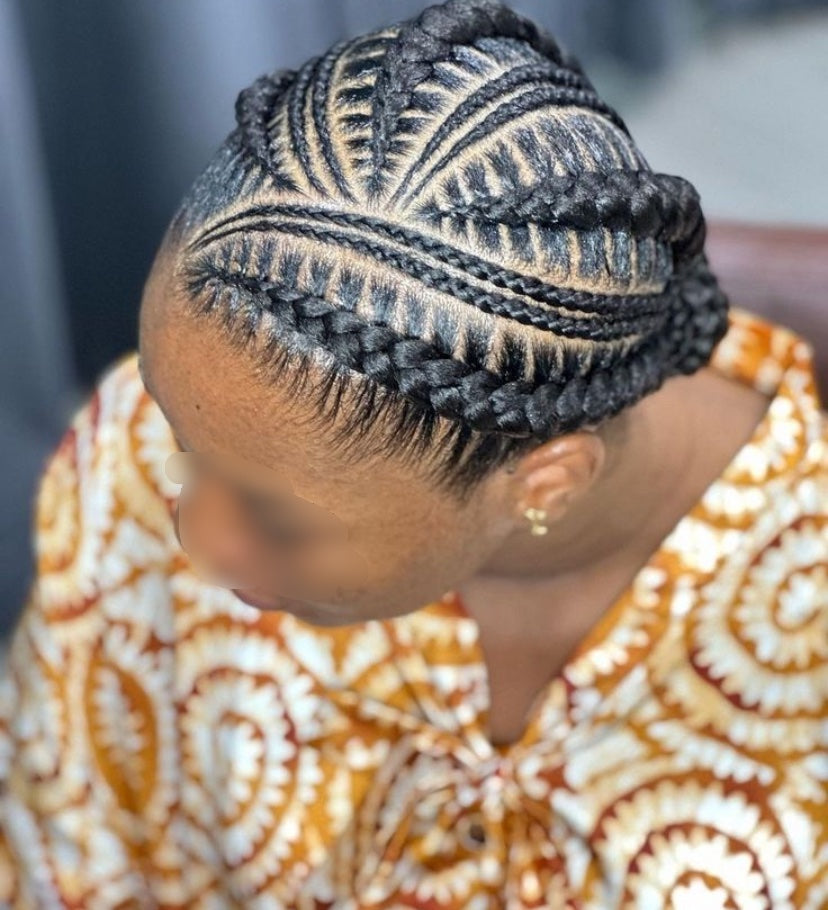 CONROWS BRAIDS / NATTE LIBERIENNE  (Avec mèches)