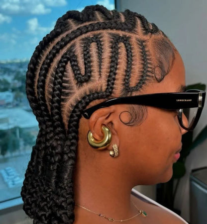 CONROWS BRAIDS - MARCOUSSI - NATTE LIBERIENNE -  (Sans mèches)