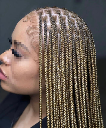 KNOTLESSBRAID - BOX BRAID - SENEGALAISE BRAID - FRENCH CURL (Sans mèches)