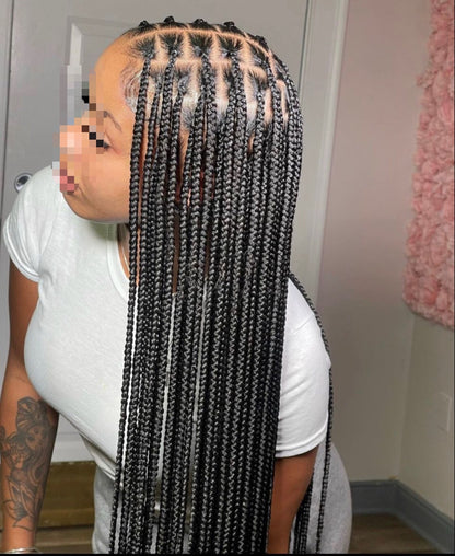 KNOTLESSBRAID - BOX BRAID - SENEGALAISE BRAID - FRENCH CURL (Sans mèches)