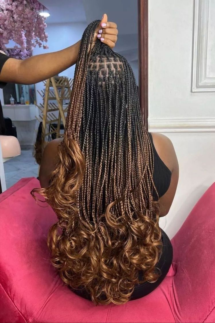 KNOTLESSBRAID - BOX BRAID - SENEGALAISE BRAID - FRENCH CURL (Sans mèches)