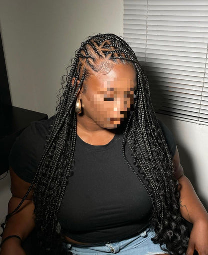 FULANI BOHO/ LEMONADE BOHO BRAIDS (Avec mèches)