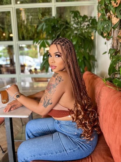 KNOTLESSBRAID - BOX BRAID - SENEGALAISE BRAID - FRENCH CURL (Sans mèches)