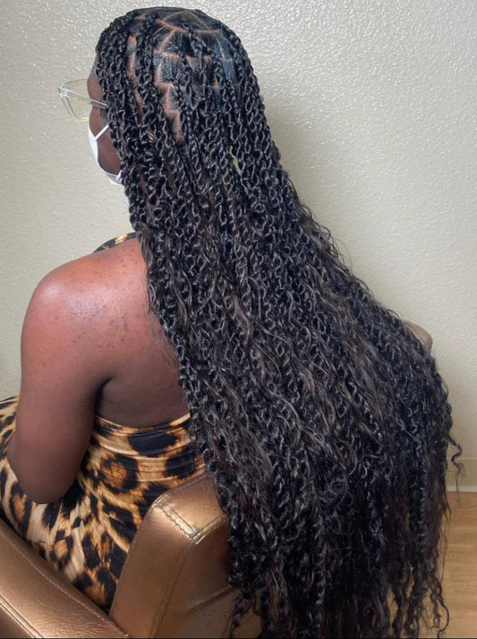 BOHO BRAIDS - FULANI BOHO BRAIDS - ISLAND TWIST- BOHO FRENCH CURL  (sans mèches)