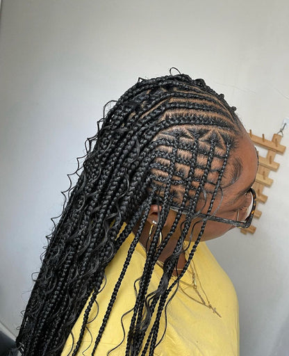 FULANI BOHO/ LEMONADE BOHO BRAIDS (Avec mèches)
