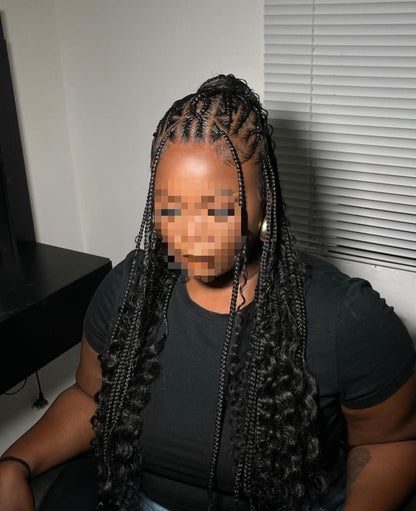 FULANI BOHO/ LEMONADE BOHO BRAIDS (Avec mèches)