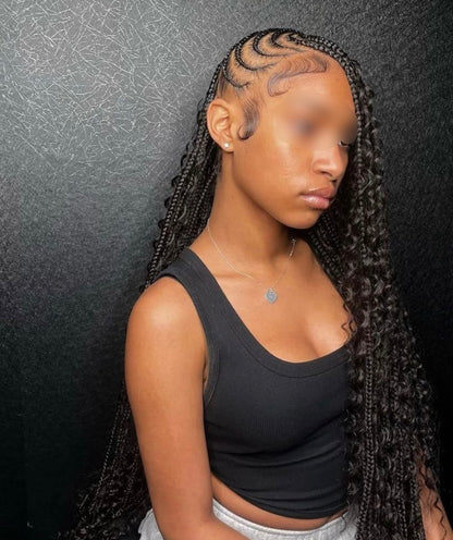 FULANI BOHO/ LEMONADE BOHO BRAIDS (Avec mèches)