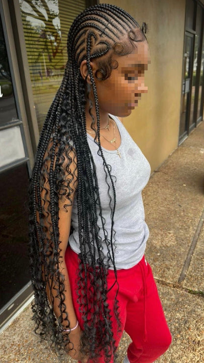 CONROWS BRAIDS - MARCOUSSI - NATTE LIBERIENNE -  (Sans mèches)