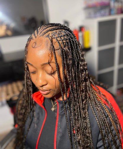 FULANI BOHO/ LEMONADE BOHO BRAIDS (Avec mèches)