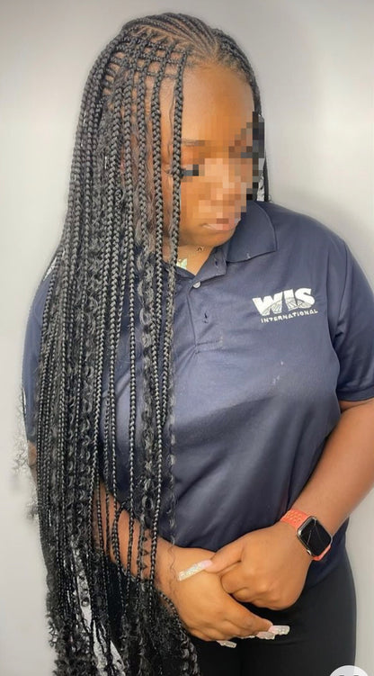 FULANI BOHO/ LEMONADE BOHO BRAIDS (Avec mèches)