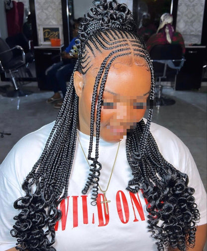 FULANI BRAID - FULANI CURL - JAYDA WAYDA - LEMONADE BRAID - FULANI FRENCH CURL - FULANI BANTU (Sans mèches)