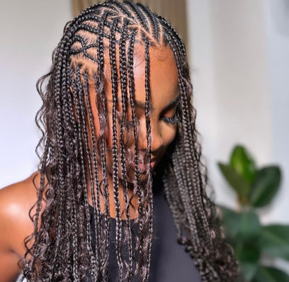 BOHO BRAIDS - FULANI BOHO BRAIDS - ISLAND TWIST- BOHO FRENCH CURL  (sans mèches)