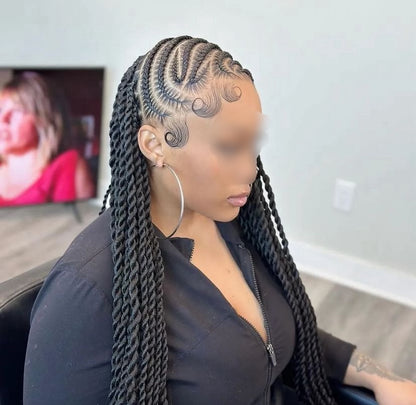 FULANI BRAID - FULANI CURL - JAYDA WAYDA - LEMONADE BRAID - FULANI FRENCH CURL - FULANI BANTU (Sans mèches)