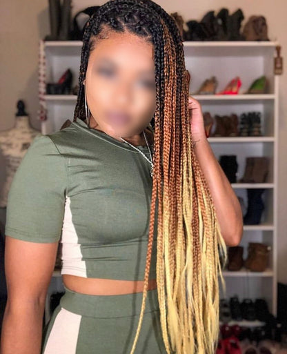 KNOTLESSBRAID - BOX BRAID - SENEGALAISE BRAID - FRENCH CURL (Sans mèches)