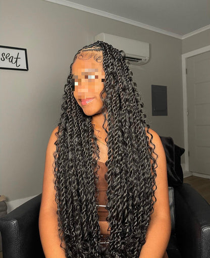 FULANI BOHO/ LEMONADE BOHO BRAIDS (Avec mèches)
