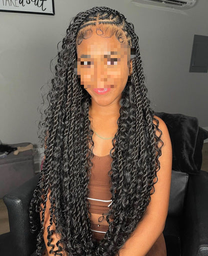 FULANI BOHO/ LEMONADE BOHO BRAIDS (Avec mèches)