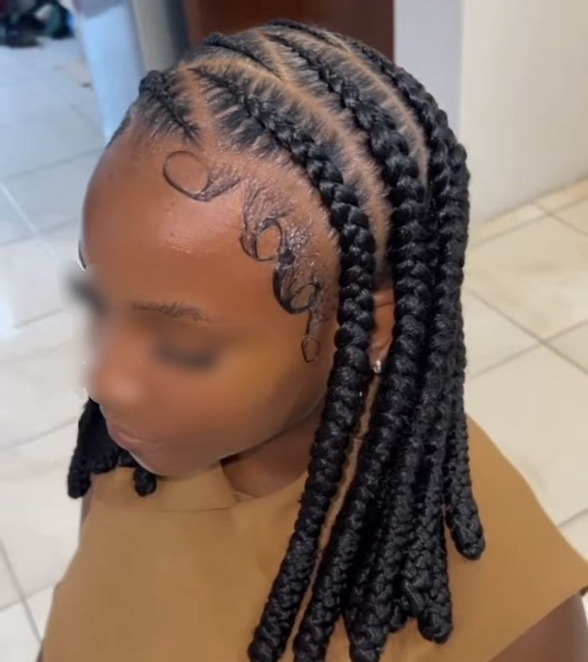 CONROWS BANTU BRAIDS  (Avec mèches)