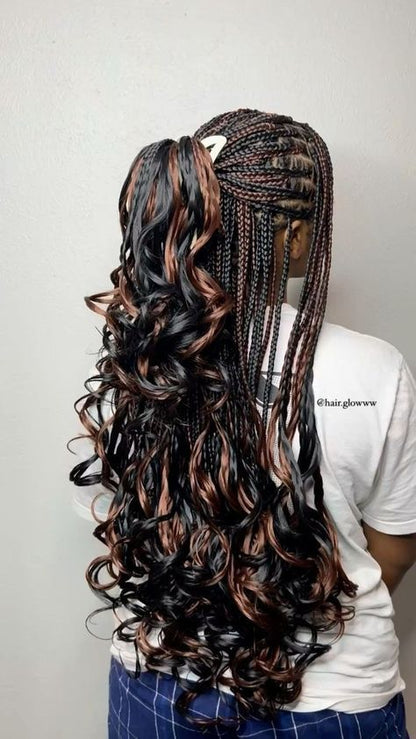 KNOTLESSBRAID - BOX BRAID - SENEGALAISE BRAID - FRENCH CURL (Sans mèches)