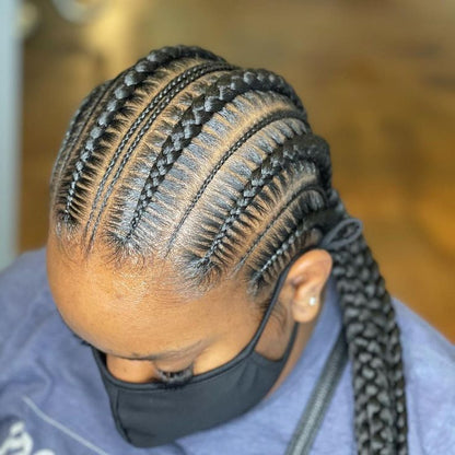 CONROWS BRAIDS - MARCOUSSI - NATTE LIBERIENNE -  (Sans mèches)
